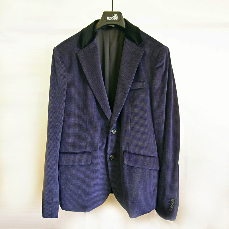 美国代购 特Love Moschino 男士紫罗兰礼服西装 休闲 专柜正品