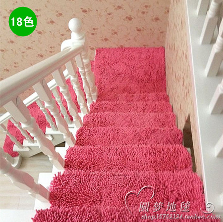 简约现代欧式楼梯踏步垫 免胶自粘防滑楼梯垫 满铺楼梯地毯 定制