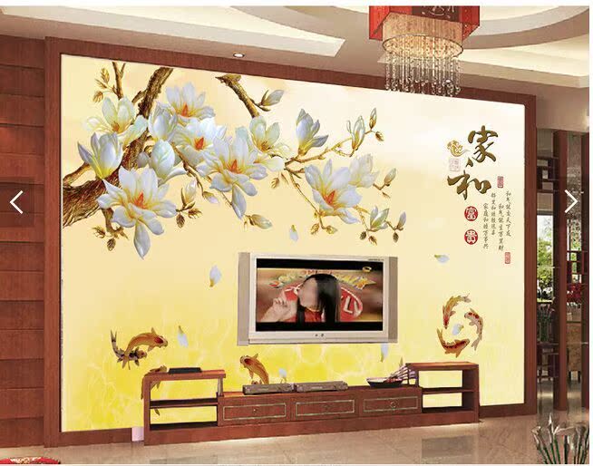 派陶 瓷砖背景墙 客厅中式电视背景墙砖 3D微晶石壁画 家和富贵