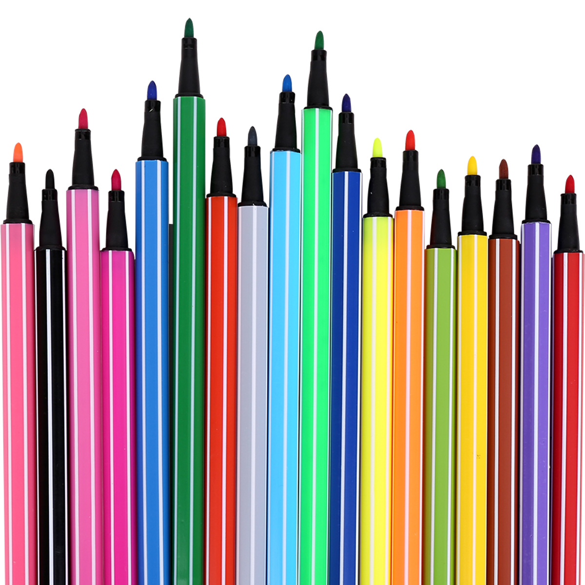 得力水彩笔36色绘画美术彩笔画笔秘密花园填色专用 无毒无味