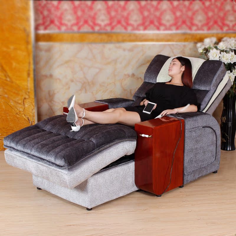 定制现代欧式单人双电动沙发床 布艺贵妃躺椅美人榻 高档升降沙发