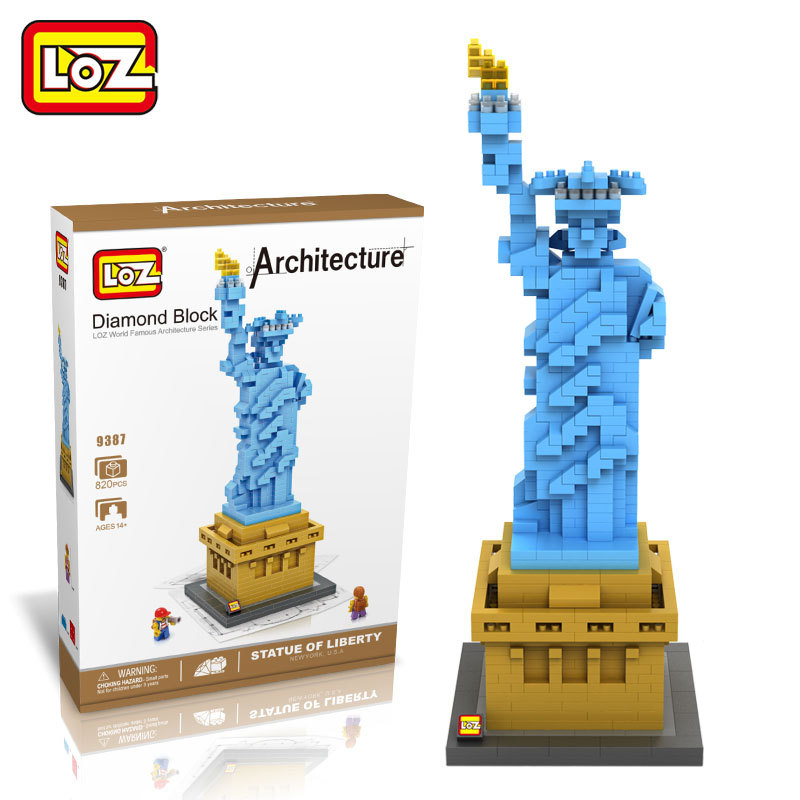 正品LOZ积木建筑物模型创意微积木拼装玩具塑料积木新款特价