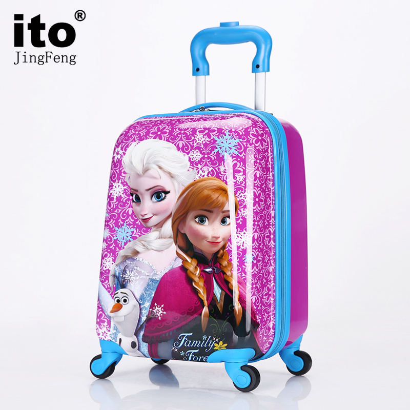 正品儿童拉杆箱旅行箱子行李箱包万向轮可爱卡通男女小拖箱汽车箱