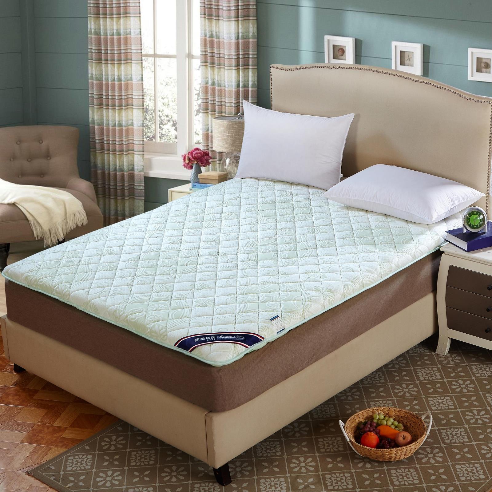 促销竹纤维榻榻米床垫子床褥垫被加厚可折叠床垫单双人1.5/1.8米