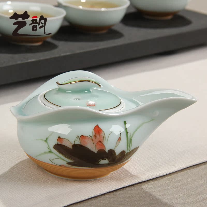 一壶几杯 正品陶瓷功夫茶具 手工绘制茶壶盖碗手抓壶茶壶