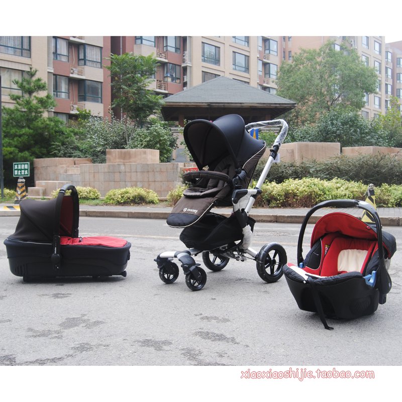 德国concord NEO原装正品婴儿手推车+睡蓝+汽车安全座椅三件套