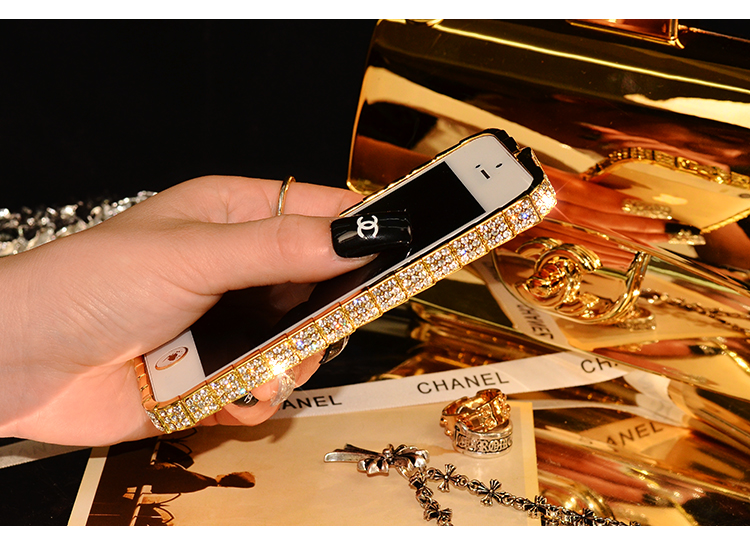 苹果iPhone plus彩钻金属边框iphone6代水钻壳手机边框时尚手机壳