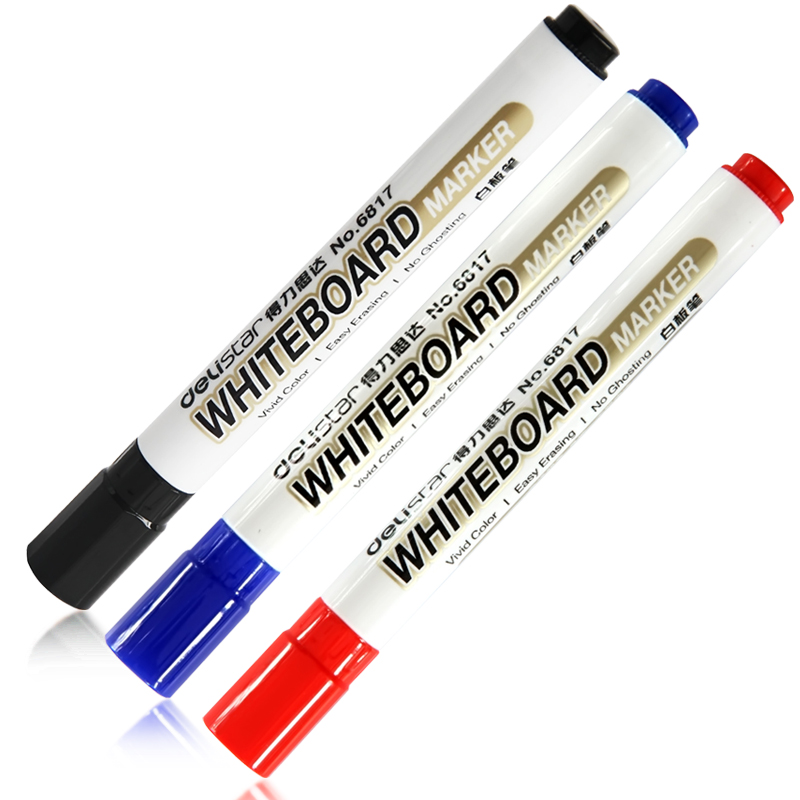 特价 得力6817白板笔 水性 可擦白板笔 2mm 展示板笔 白板书写笔