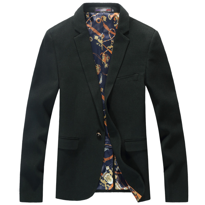 2015男装黑色西装外套男士修身西装原单品质外套西装大码纯色西装