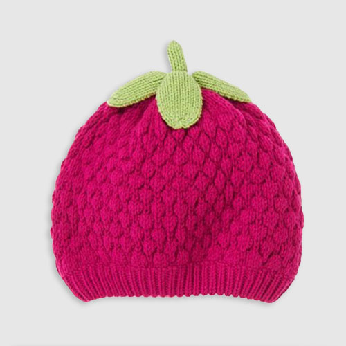 秋冬季女宝宝儿童帽子可爱水果造型 婴儿帽子纯棉保暖针织毛线帽