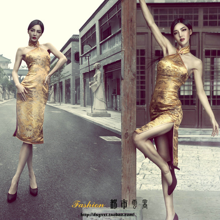 影楼主题服装婚纱2015展会新款中国风性感复古旗袍主题写真服装