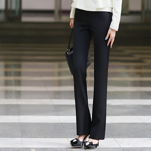 2015新款韩版女装显瘦OL职业长裤黑色商务裤子修身女式微喇西裤