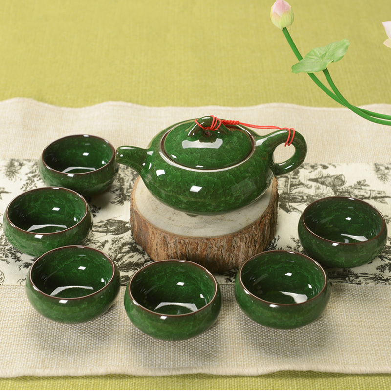 功夫茶具套装冰裂整套茶具陶瓷茶艺茶壶茶杯套装组合家用泡茶特价