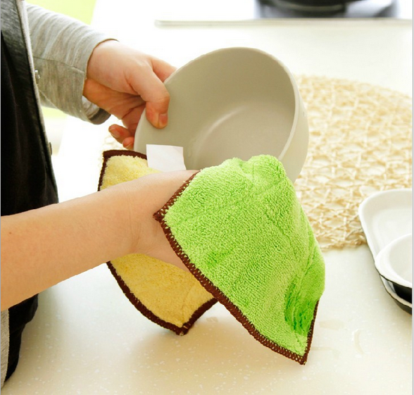 生活小用品创意实用 韩国竹纤维洗碗巾双层不沾油百洁布百货批发