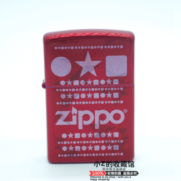 专柜正版zippo芝宝防风打火机正版男士正品原装美国红方圆星