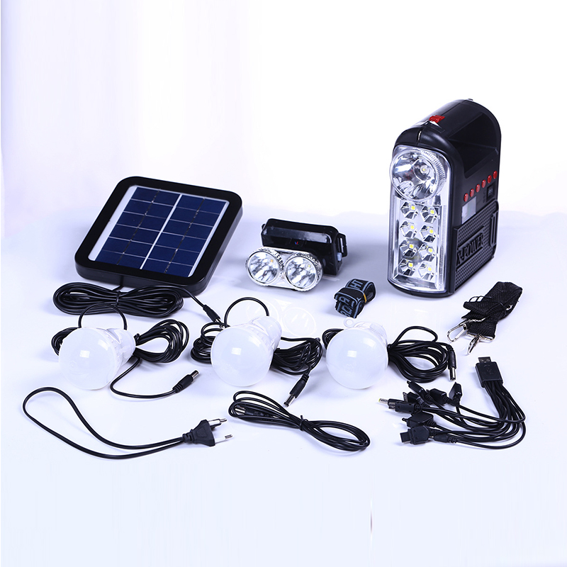厂家直销太阳能野营灯便携式太阳能系统手机充电照明灯家用应急灯
