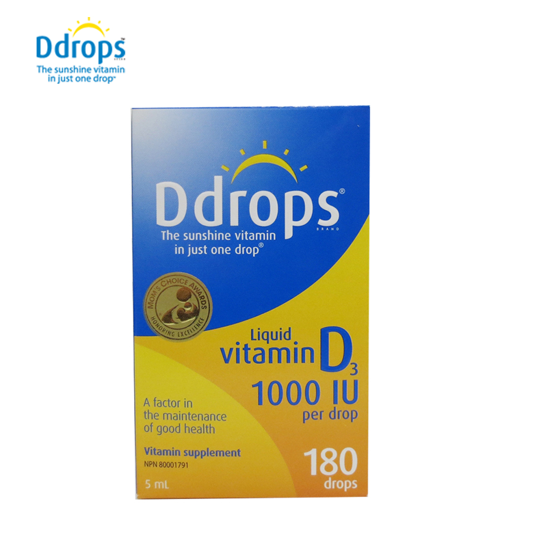 天猫国际 加拿大原厂直供Ddrops天然维生素D3孕妇老人成人 180滴
