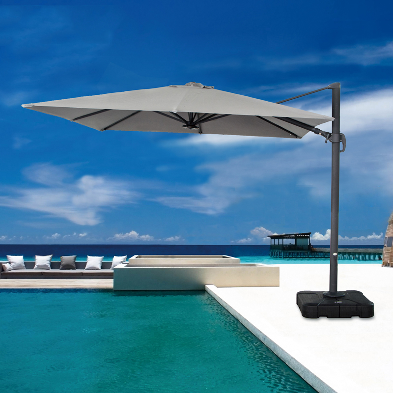 豪华时尚罗马遮阳伞方形可调节伞铝合金沙滩休闲伞防紫外线太阳伞