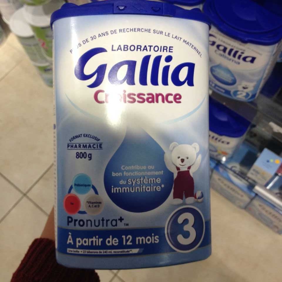 法国直邮Gallia3段Croissance成长奶粉达能佳丽雅奶粉1-3岁必备