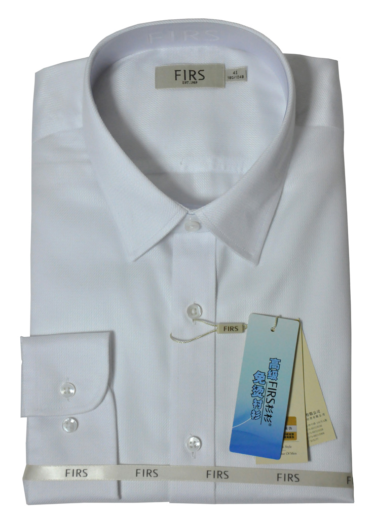 杉杉衬衫 专柜正品新款100%纯棉高级抗皱免烫男长袖衬衫HC39906