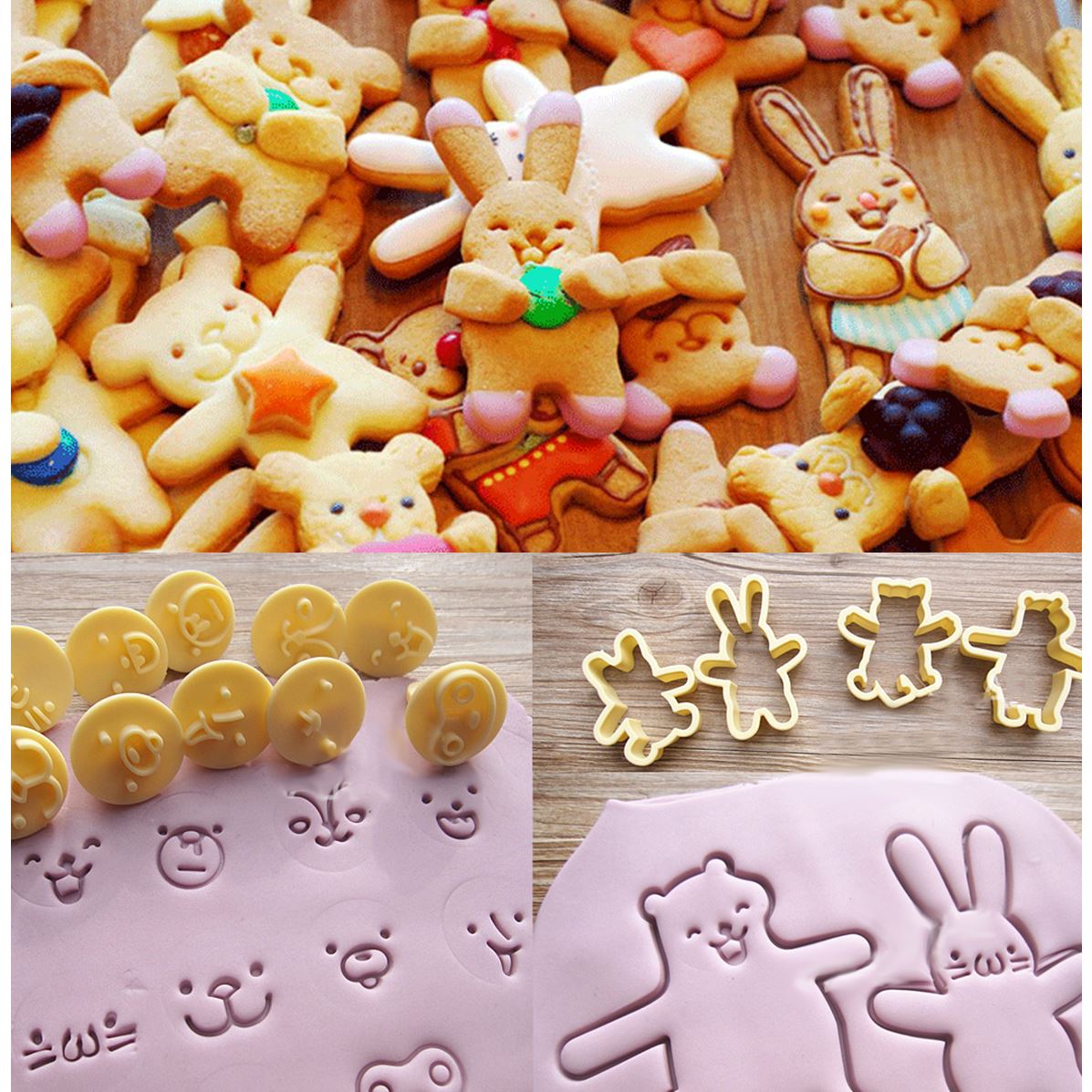 烘焙模具韩式卡通饼干模4身体10表情 亲子DIY必备 表情帝系列包邮