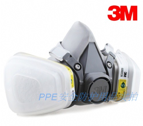3M 6200防毒面具 3M防毒口罩PM2.5 面罩 喷漆 防尘口罩 正品包邮