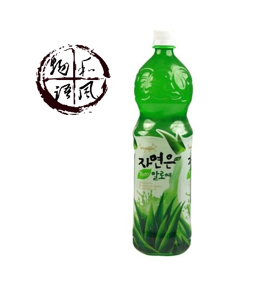 韩国进口饮料熊津woongjin萃雅源芦荟汁 果汁饮品果味饮料 1.5L