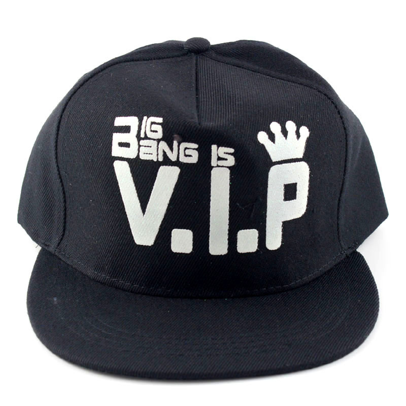 韩国男女VIP图案情侣嘻哈帽潮街舞帽夜光帽平沿棒球帽子