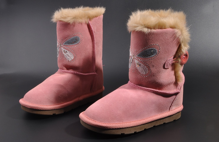 冬季新款n**t雪地靴男女童鞋冬靴棉靴全皮防水靴子中大童鞋保暖鞋