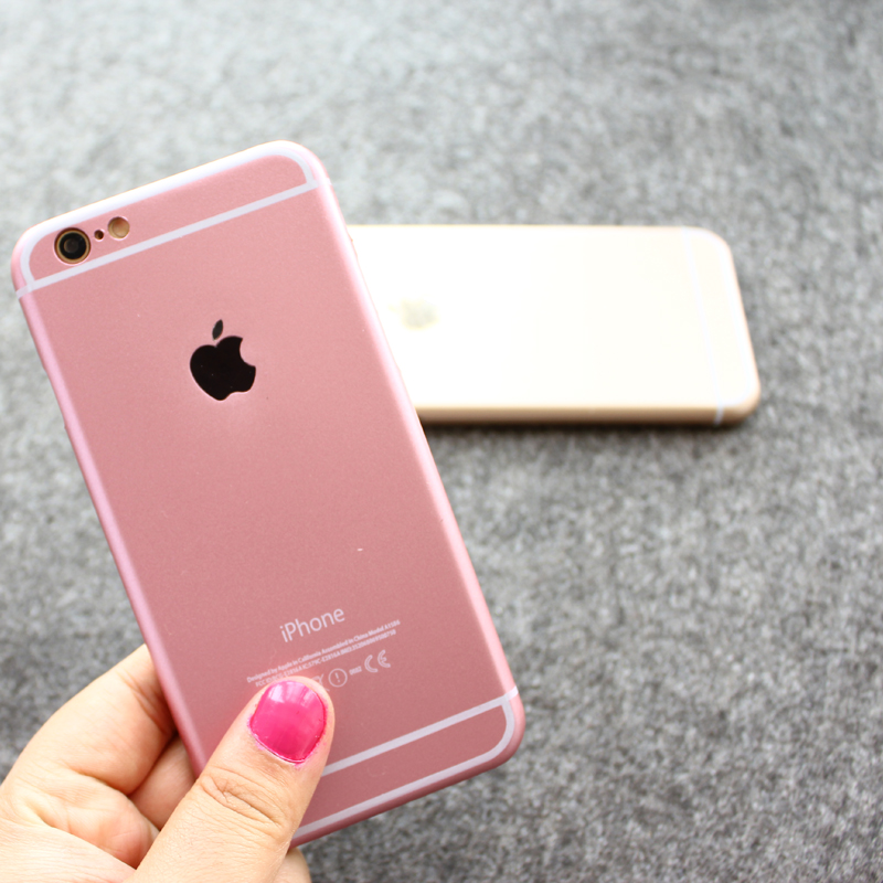 新款iPhone6手机壳4.7 苹果6Plus手机壳保护套 粉色5.5寸超薄外壳