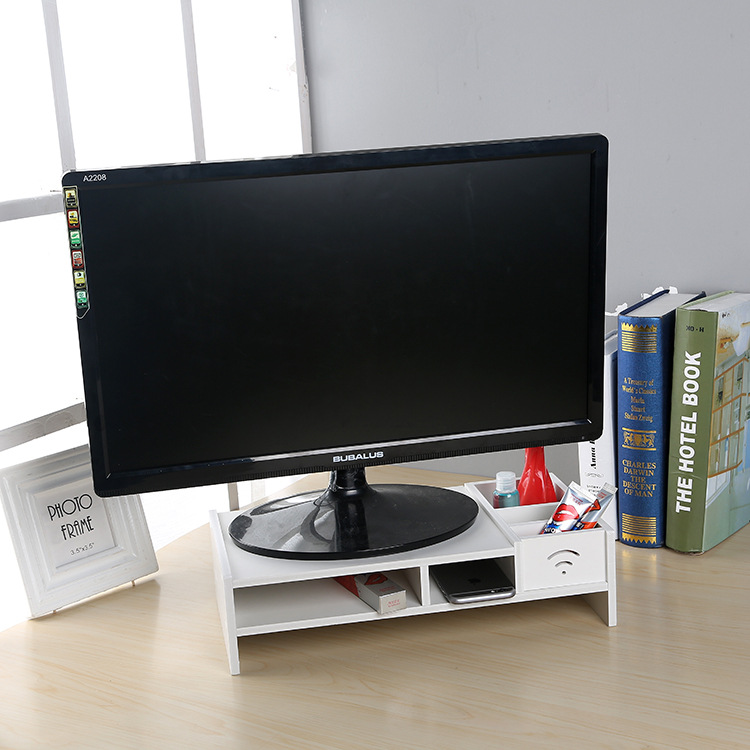 电脑显示器屏增高架 液晶显示器支架 办公桌面收纳置物整理架
