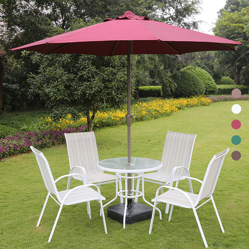 铁艺特斯林户外休闲室外花园阳台庭院露天桌椅家具组合大太阳伞