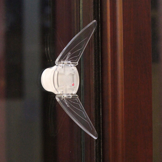 单个装推拉窗户固定器 透明塑料拉门锁 平移门儿童安全锁多功能锁