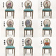 欧式复古实木餐椅 美式休闲椅 咖啡椅酒店餐厅椅化妆椅子 靠背椅