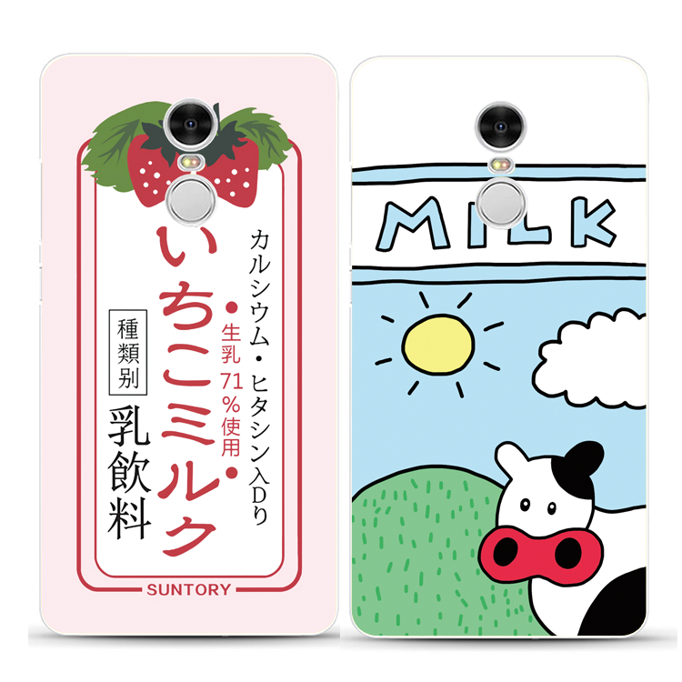 红米3/pro红米note4手机软壳套保护套日本明治草莓牛奶小清新女