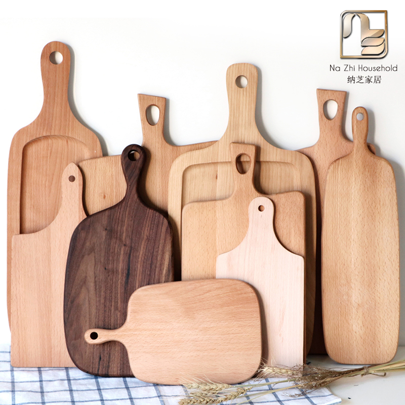 日式榉木砧板实木面包板披萨板面包板寿司板水果板烘培木托盘茶盘