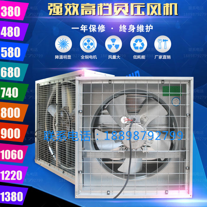 负压风机380-1380/工业排风扇 排气扇/工业换气扇 工厂网吧养殖用
