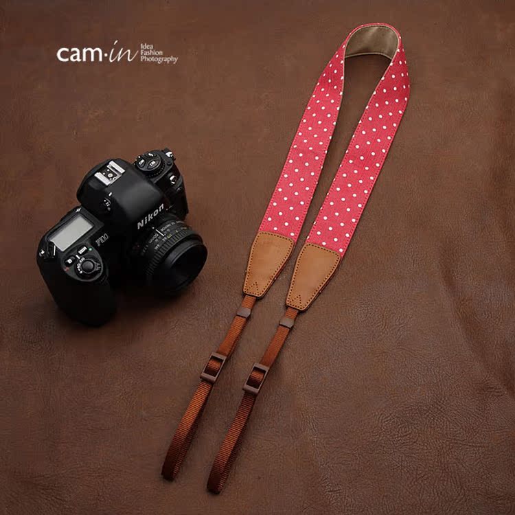 cam-in佳能相机背带单反肩带相机带微单摄影减压带复古个性通用型