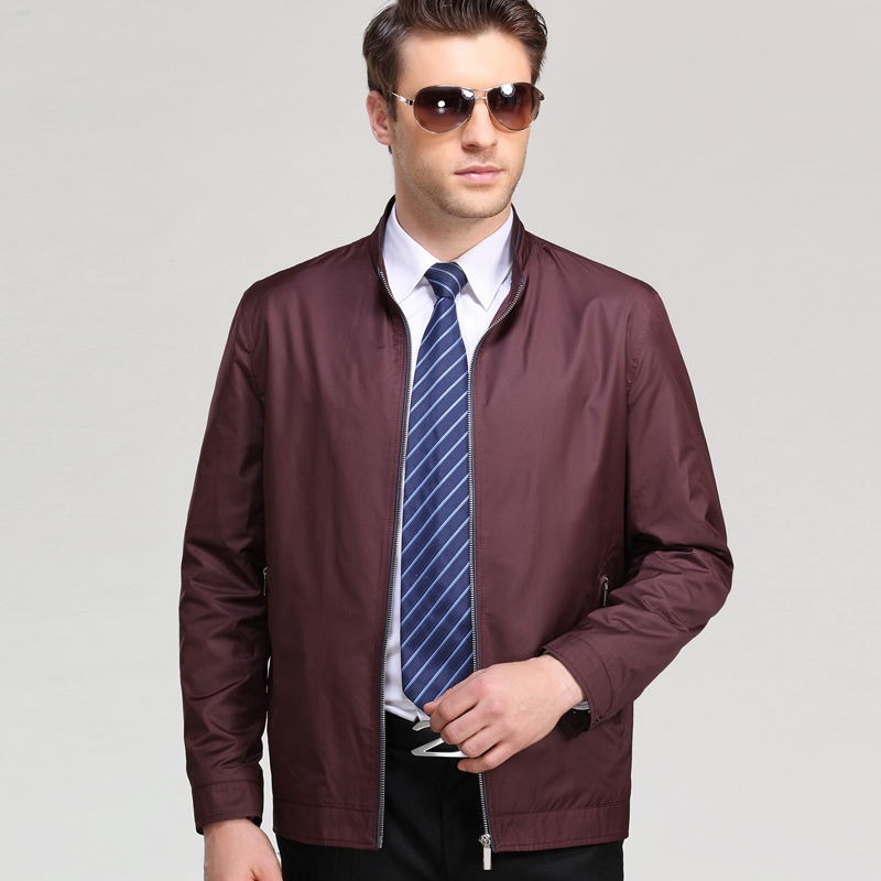 2016春季新款才子男装夹克专柜正品中年男士立领薄款休闲外套夹克
