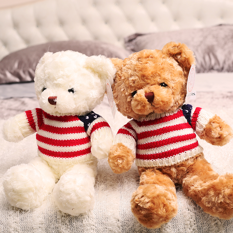 小熊公仔布娃娃毛衣泰迪熊公仔毛绒玩具抱枕熊抱抱熊婚庆小娃娃