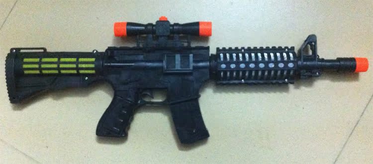 【包邮】超长黑色AK47冲锋枪 儿童电动玩具战斗枪 模型演出道具