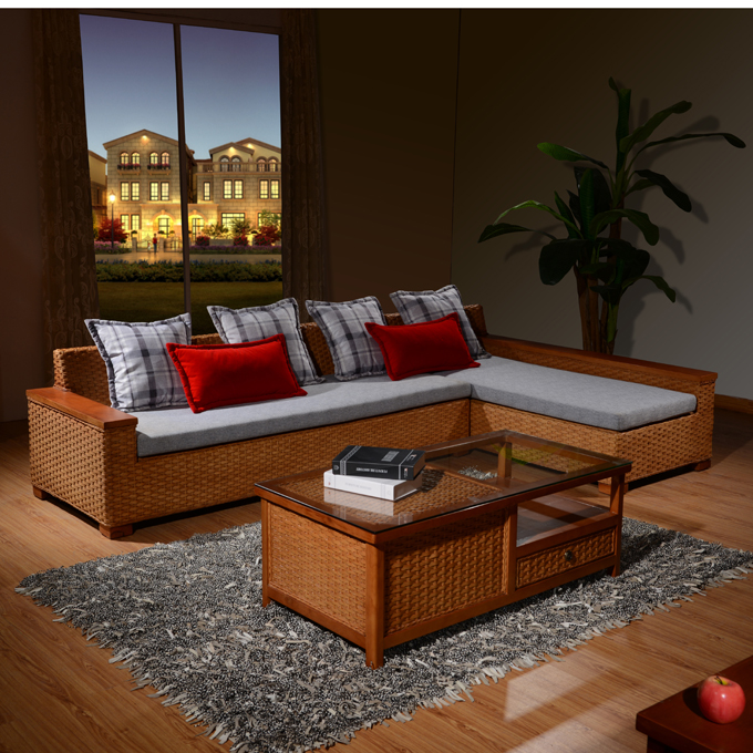 印尼植物藤家具 藤制藤艺沙发 客厅组合真藤木家具厂家直销三人