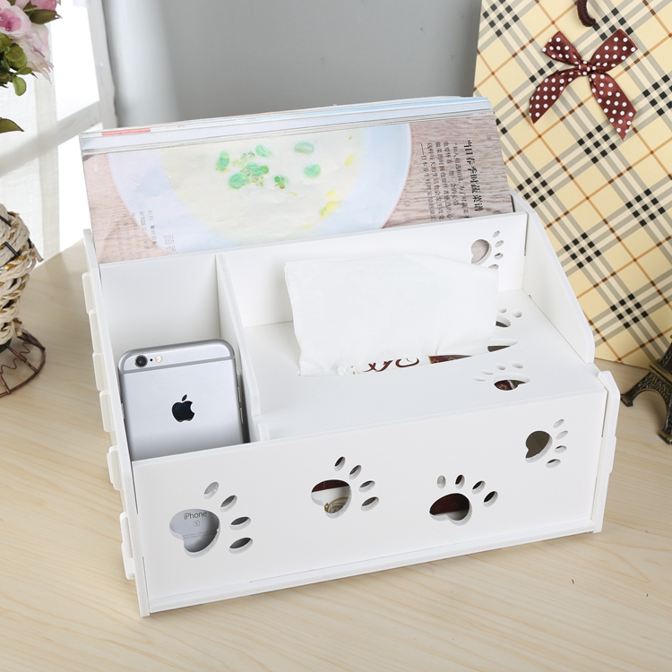 多功能客厅家用茶几收纳手机置物架 创意纸巾盒时尚桌面遥控器