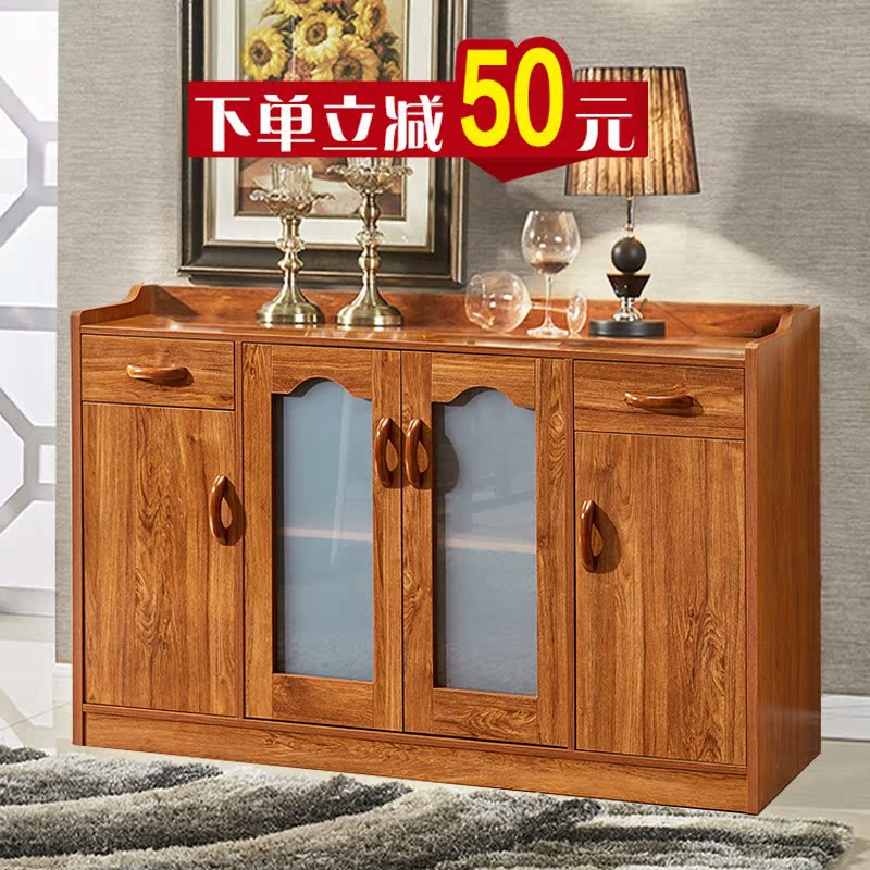简约客厅碗柜厨房柜餐柜边柜实木美式餐边柜柜子储物柜茶水柜现代