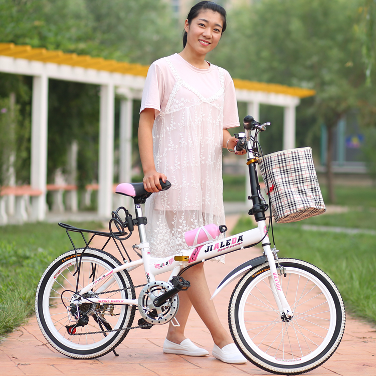折叠自行车20寸变速女式成人超轻便携学生男山地自行车16迷你单车