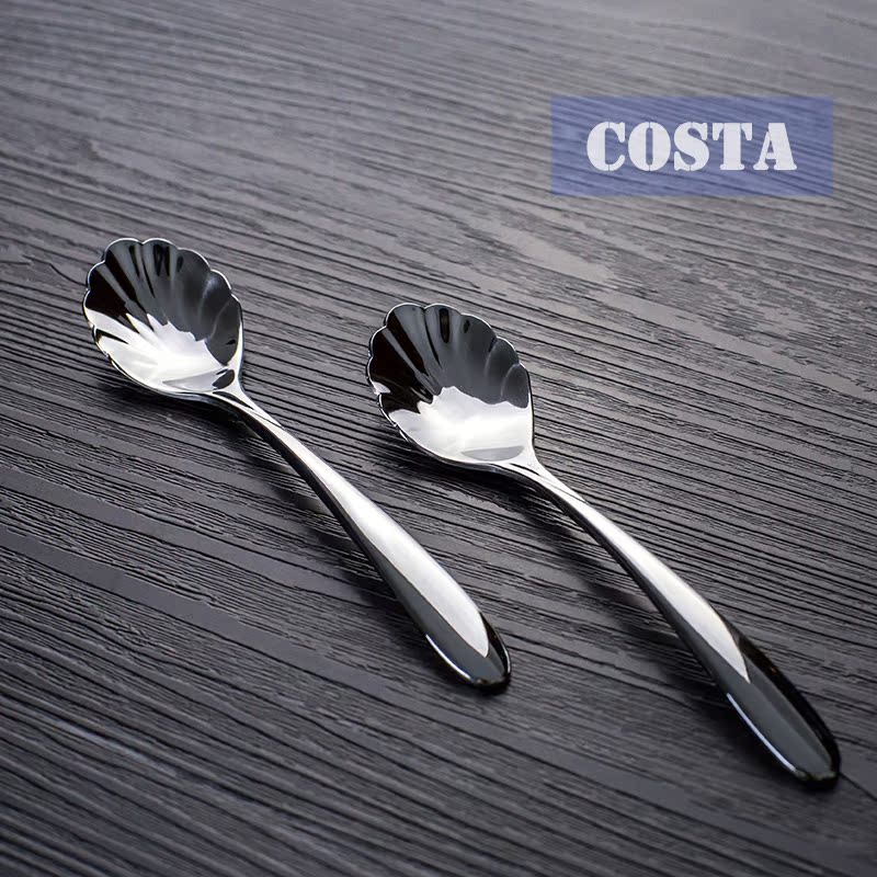 出口英国Costa加厚304不锈钢高档糖勺咖啡勺茶勺 西餐冰淇淋勺