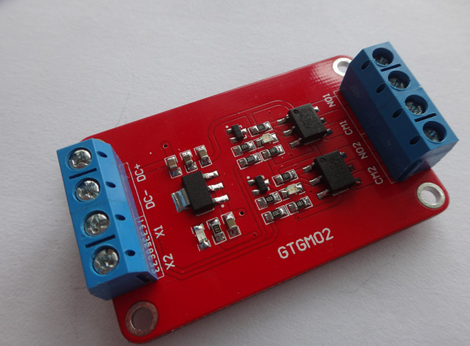 GTGM02/2路固态继电器模块/高电平触发/48V/1A/光耦隔离输出