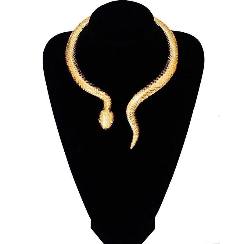 「我是朱丽叶」埃及风高密合金欧美夸张蛇形项圈项链