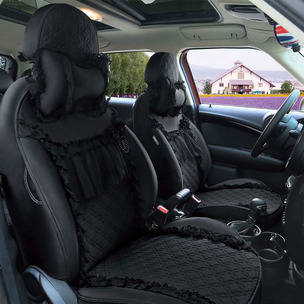 黑色蕾丝汽车座套适用于英菲尼迪Q50L明锐途观智跑翼博翼虎尚酷