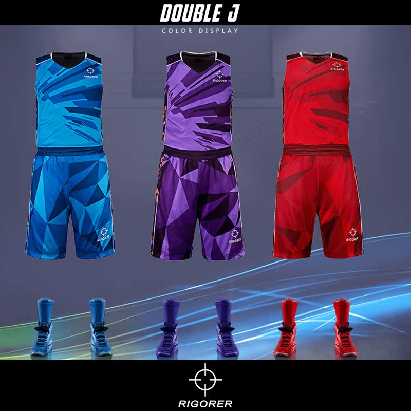 准者2016新款篮球服套装 男女球队球衣比赛训练服T恤DIY印字印号